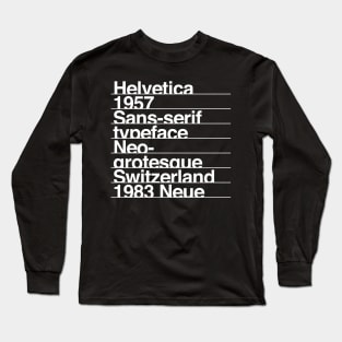 Helvetica TYPO FACTS Long Sleeve T-Shirt